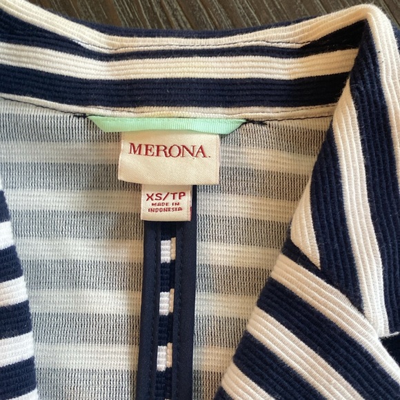 Merona ladies striped blazer in size extra small. - Picture 3 of 9